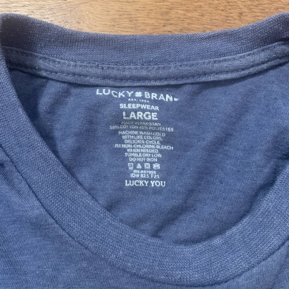 Lucky Brand Men’s Sleepwear Top - Picture 3 of 4